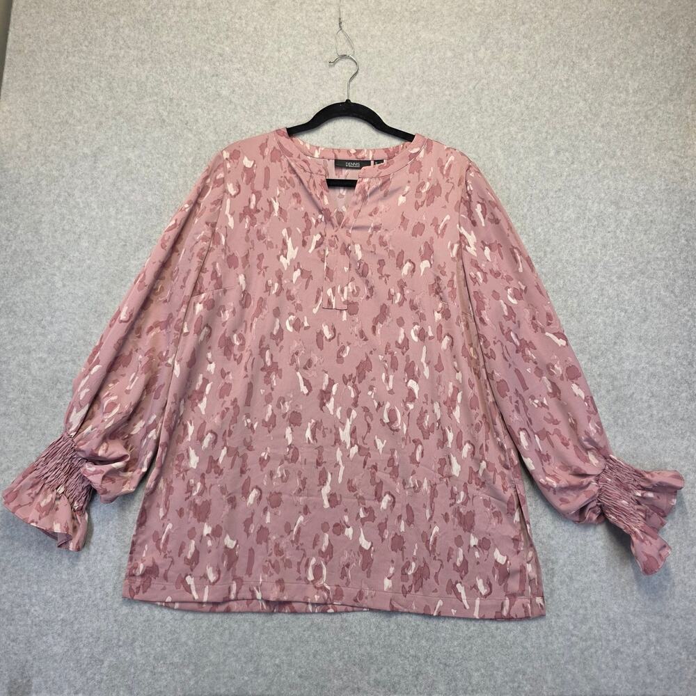 Dennis by Dennis Basso Pink Blouse Size L